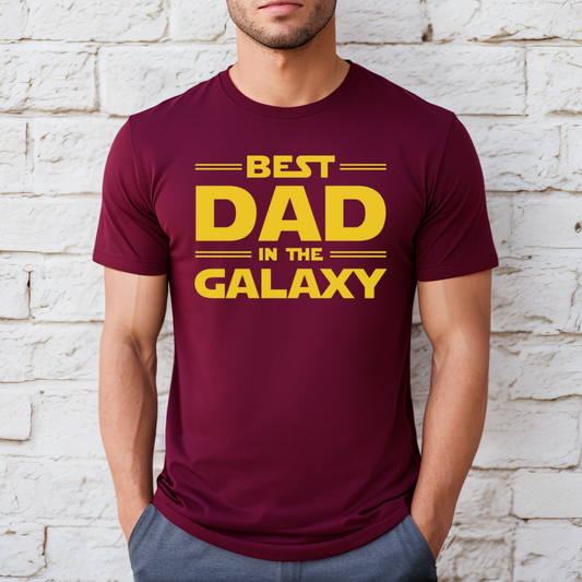 Best Dad in the Galaxy Father's Day Gift T-Shirt Looper Tees