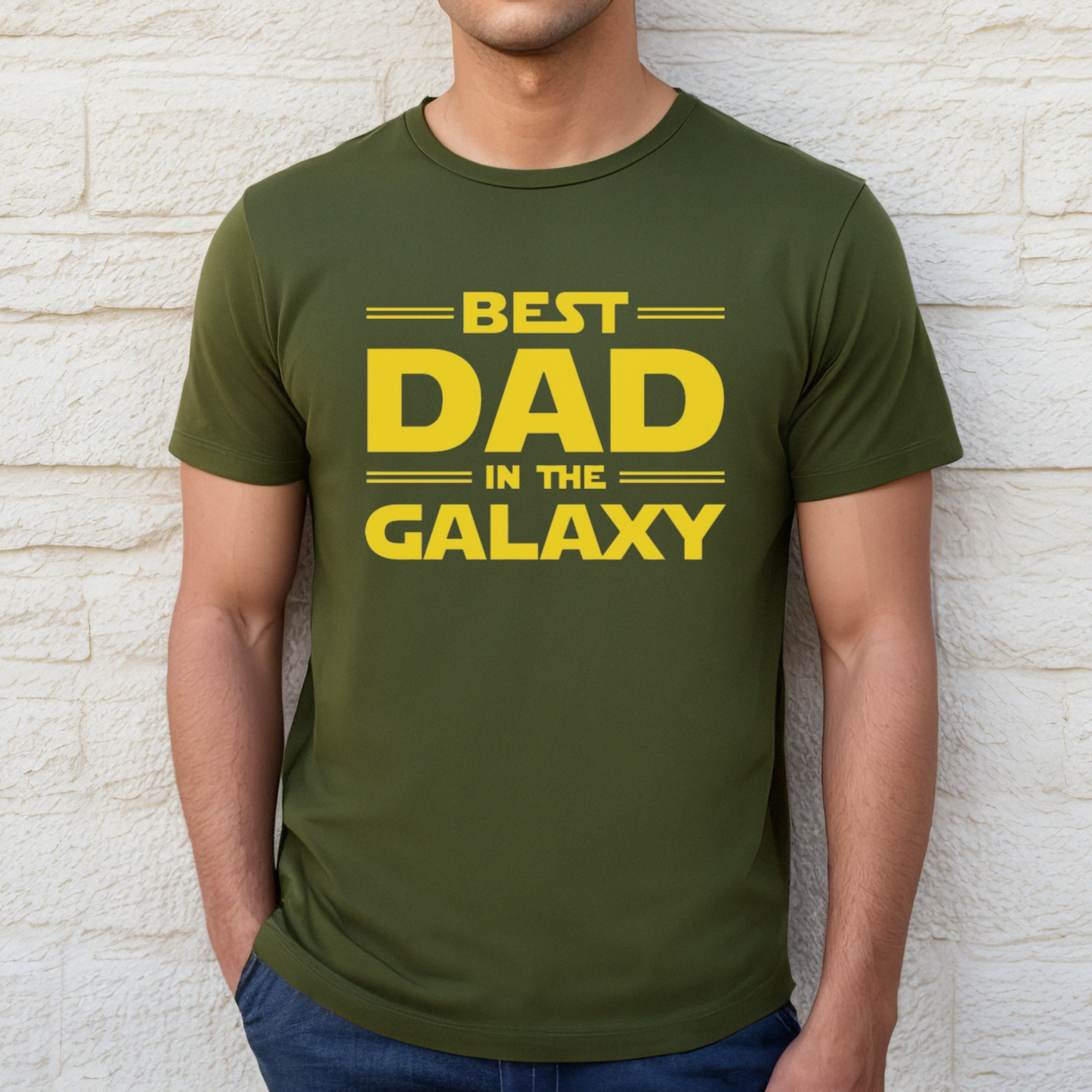 Best Dad in the Galaxy Father's Day Gift T-Shirt Looper Tees