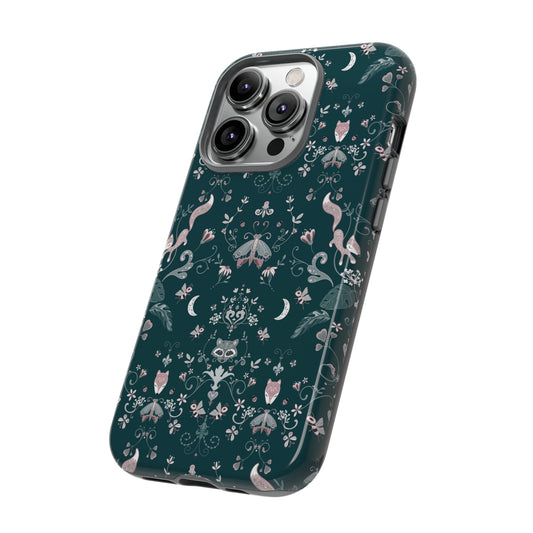 Squirrel & Fox Abstract Art Hard Phone Case Printify