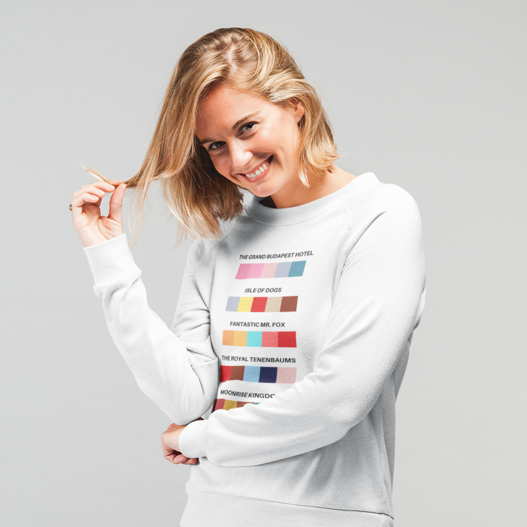 Wes Anderson Essential Colours Unisex Sweatshirt Looper Tees