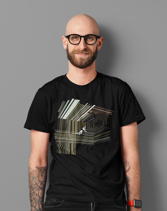 Interstellar Tesseract Unisex Printed T-Shirt Looper Tees